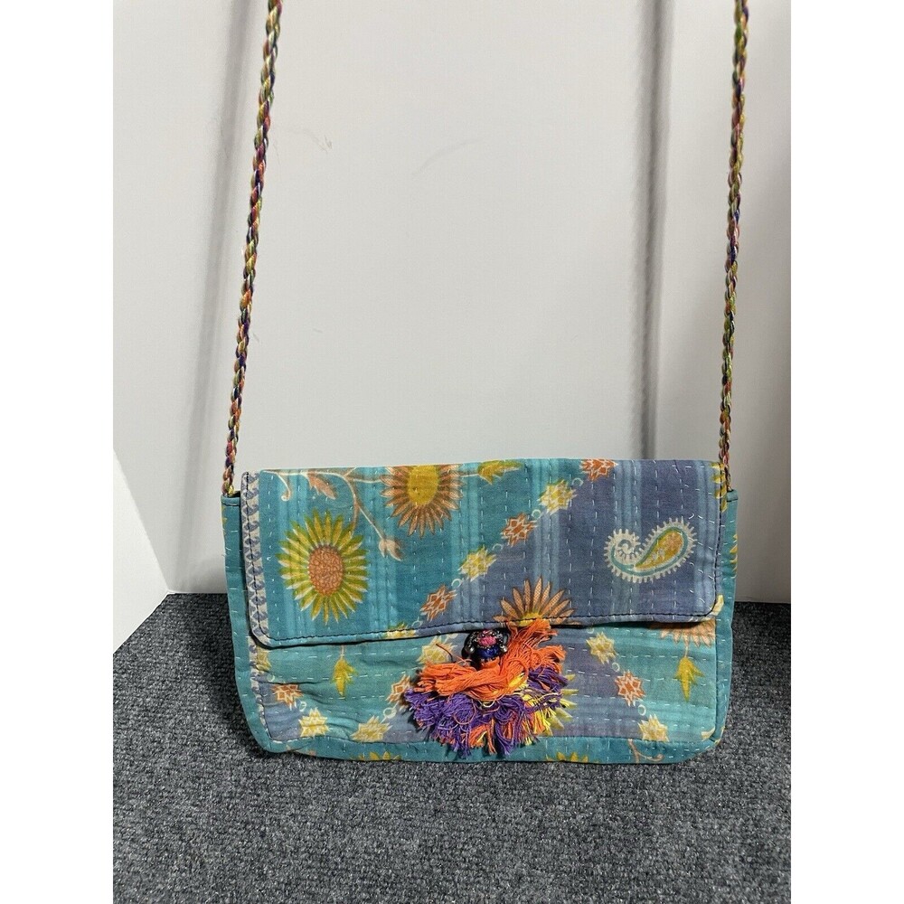 World Market Purse Women’s Cloth Embroidered Beaded Crossbody Bag Purse